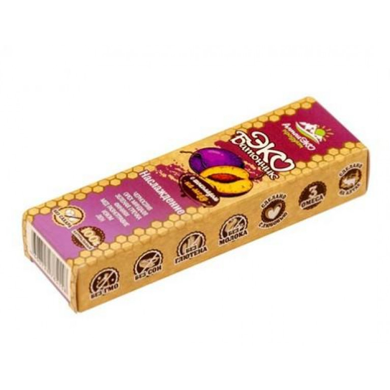 АлтайЭко Эко Батончик с шоколадом на меду Наслаждение 45г.