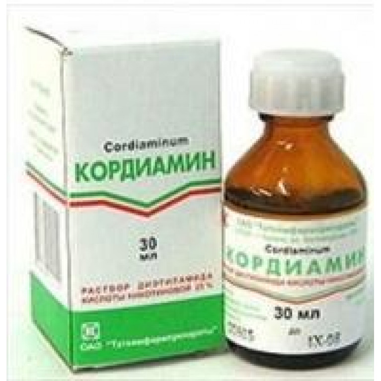 Кордиамин капли д/приема внутрь 250 мг/мл 30 мл