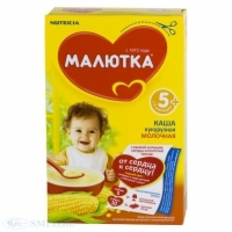 Молочная каша малютка кукурузная сухая 220г