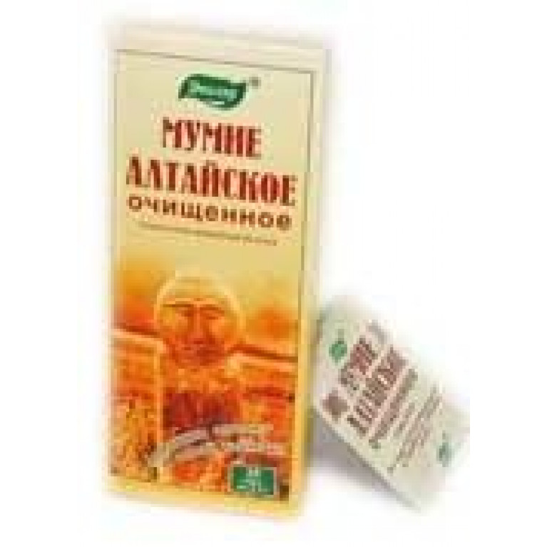 Мумие Золотое Алтайское очищенное табл. 0,2 г №20 Эвалар