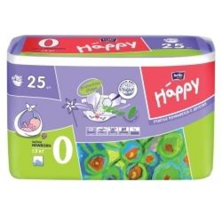 Белла Бэби Хэппи Ньюборн Подгузники р.0 0-2кг №25
