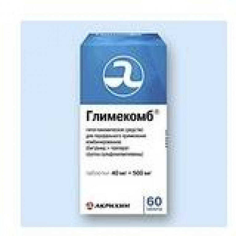 Глимекомб табл.40мг+500мг №60
