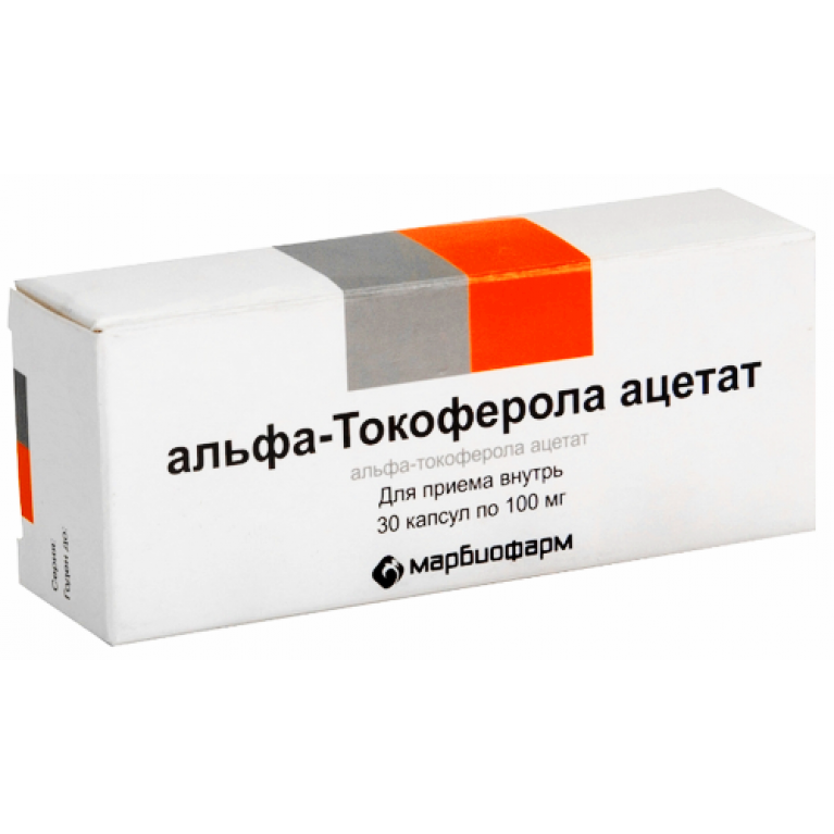 Альфа-Токоферола ацетат (Витамин Е) капс. 100 мг №30: цена,  .