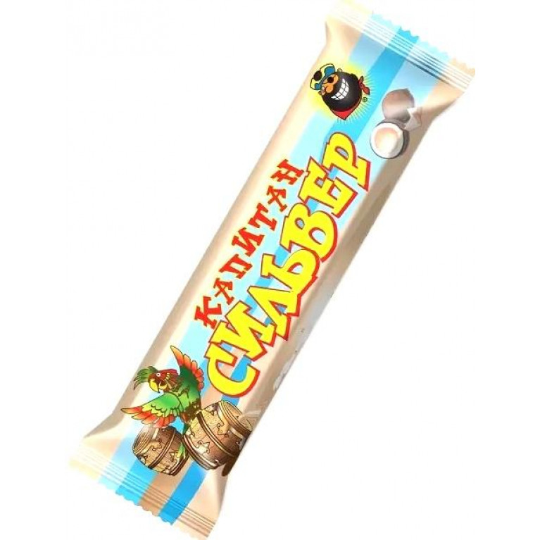 Капитан Сильвер Батончик кокосовый витаминизированный в шоколадной глазури со сгущеным молоком 50 г