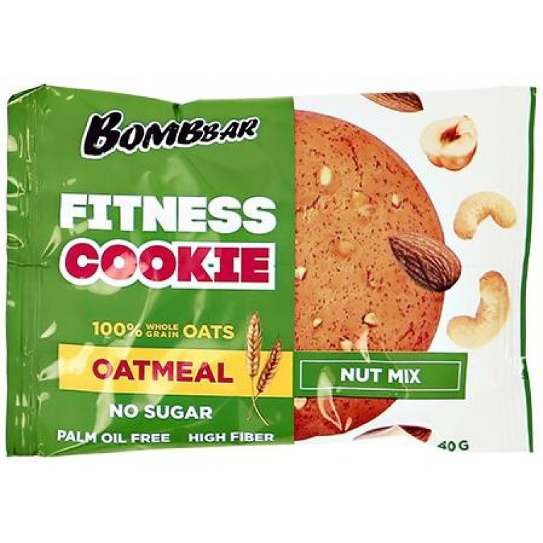Бомббар Фитнес Печенье овсяное Ореховый микс 40 г