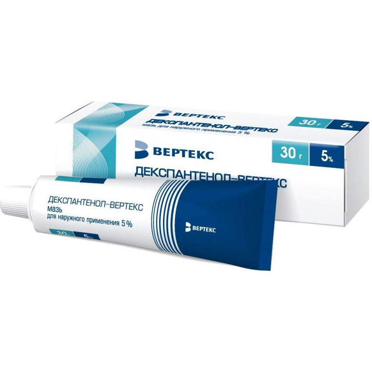 Декспантенол-Вертекс мазь д/наруж. прим. 5% туба 30 г