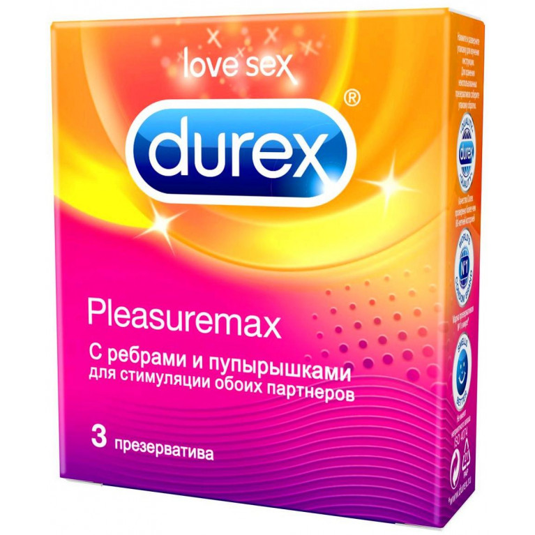 Дюрекс Презервативы Pleasuremax с ребрами и пупырышками №3