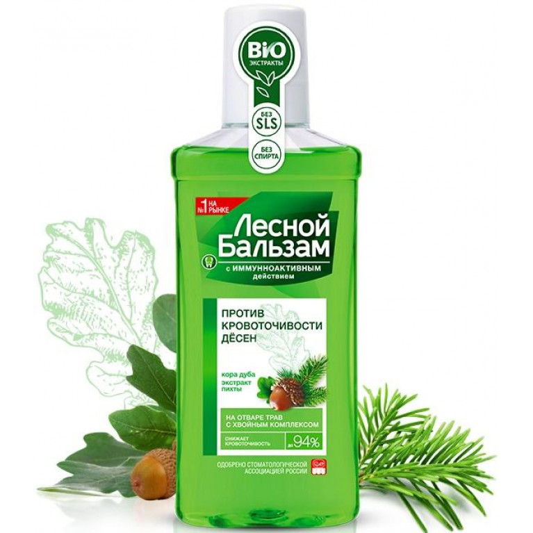 Лесной Бальзам Ополаскиватель Против кровоточивости десен 250 мл