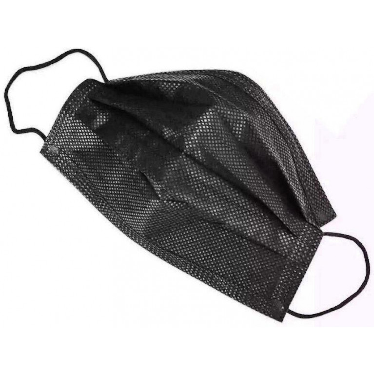 Маска медицинская одноразовая 3-сл на резинках с фиксатором голубая №1