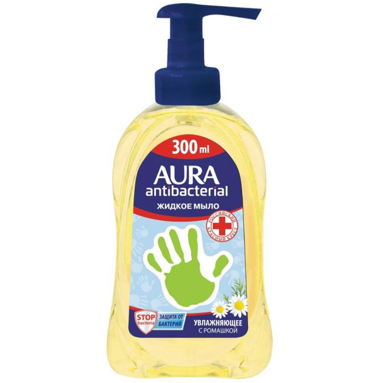 Аура Жидкое мыло антибактериальное Ромашка 300 мл