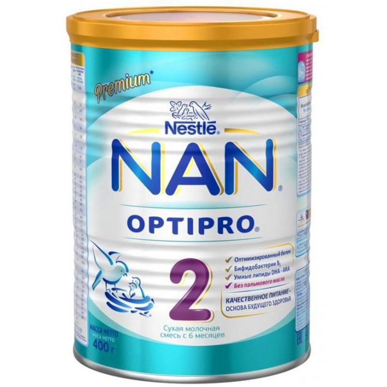 НАН 2 Оптипро Смесь молочная 400 г (6-12мес.)