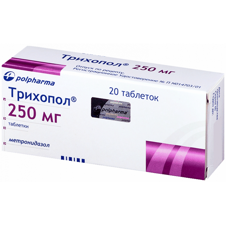 Трихопол таблетки 250 мг №20: цена, , инструкция по применению .