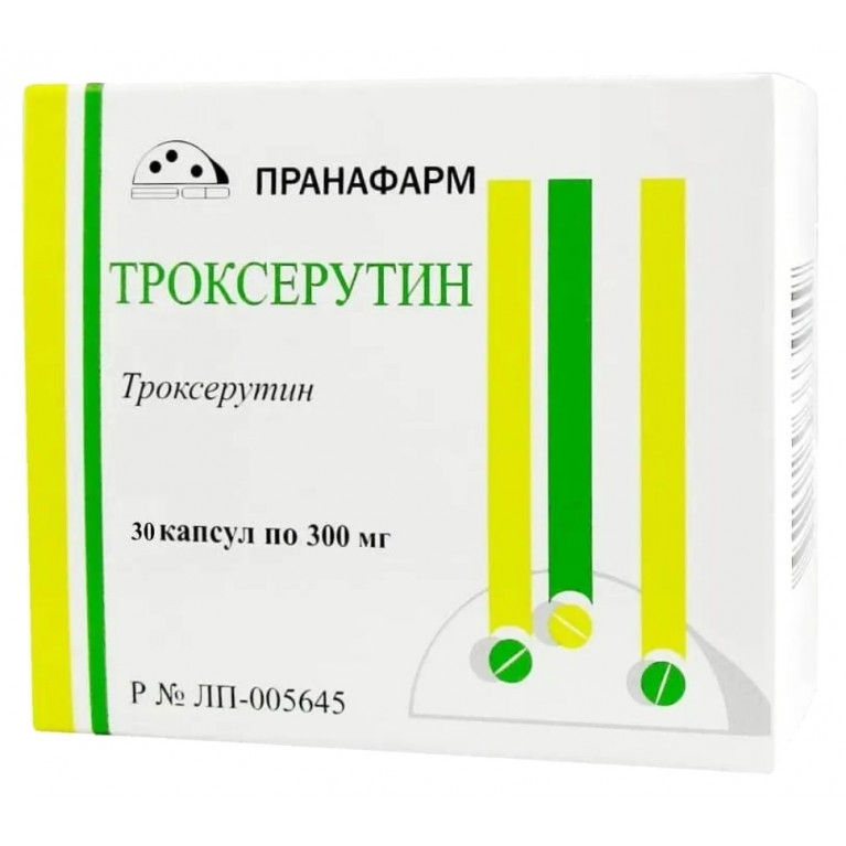Купить Троксерутин капсулы 300 мг №30 от ПранаФарм ООО (Россия) в Адлер .