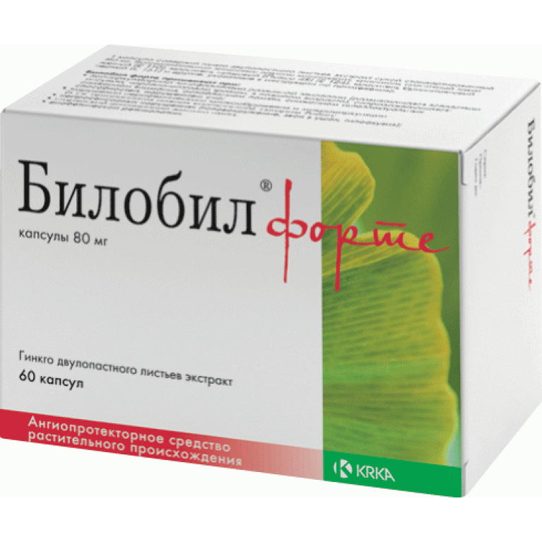 Билобил форте капс. 80 мг №60 КРКА