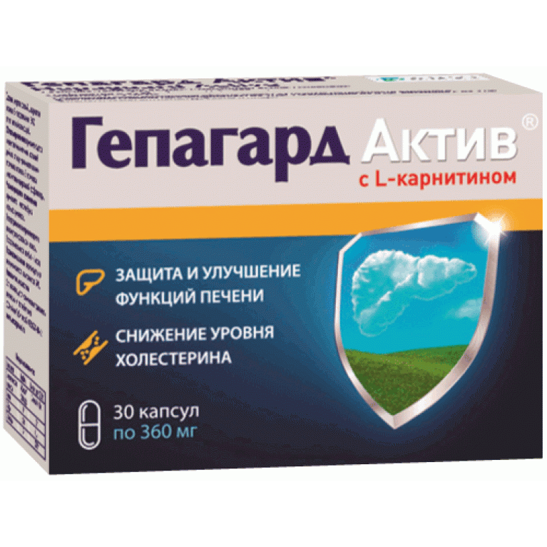 Гепагард Актив капс. 360 мг №30