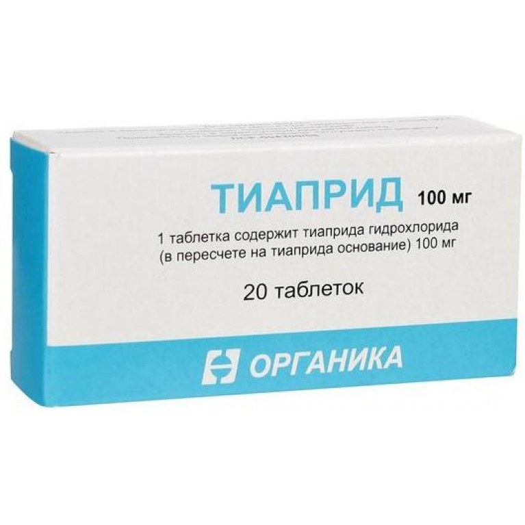 Тиаприд табл. 100 мг №10 (Блистер)