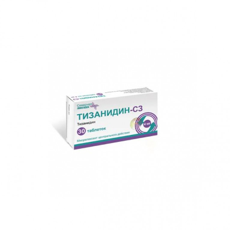 Тизанидин-СЗ табл. 4 мг №30: цена, , инструкция по применению .