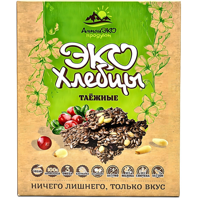 АлтайЭко Эко хлебцы Таежные 90г.
