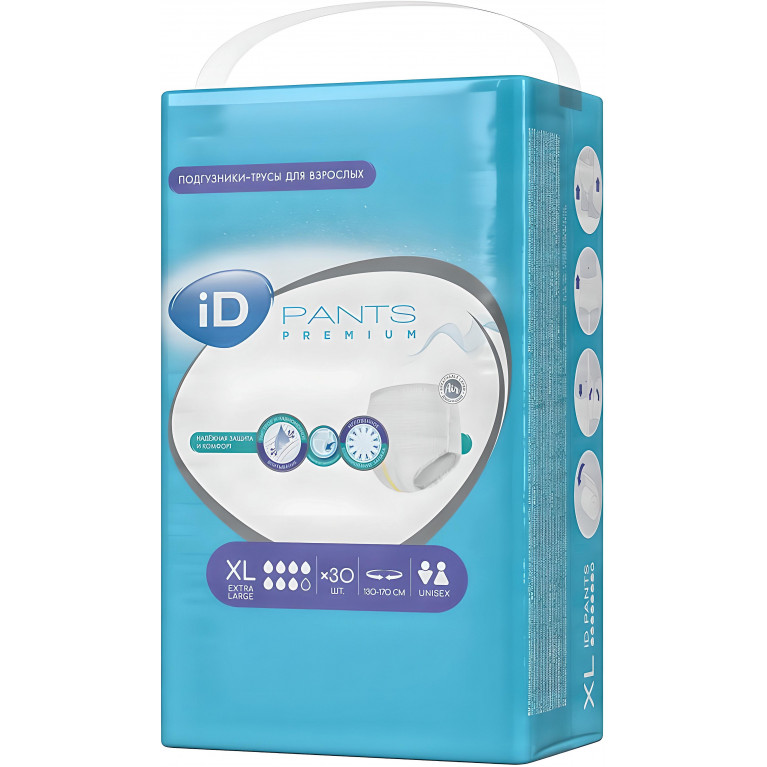 Айди Пэнтс Премиум Подгузники-трусы для взрослых р.XL (130-170см) 7кап №30