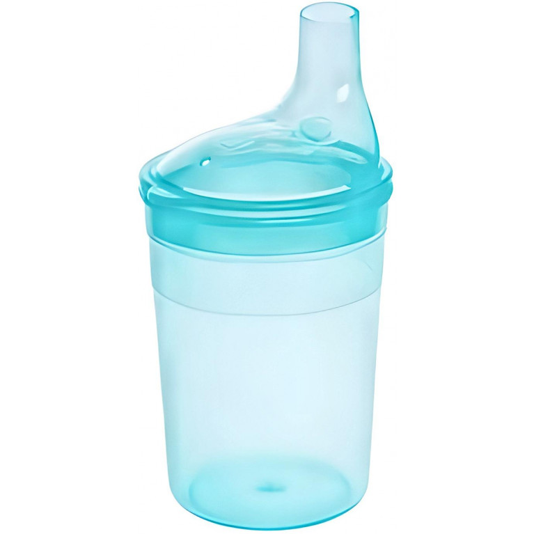 BESIDE Стакан-поильник для взрослых 200мл с крышкой-носиком (27315,голубой)