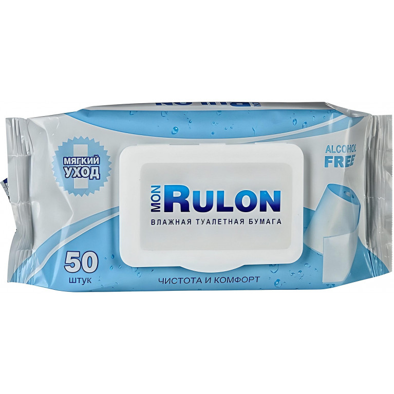 Мон Рулон Туалетная бумага влажная пласт.клапан №50