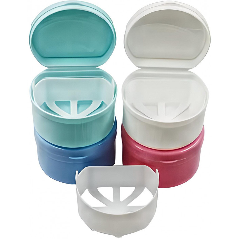 Контейнер для хранения съемных протезов зеленый с сеткой арт. 888010