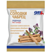 911 Ваша служба спасения Леденцы корень солодки, чабрец с витамином С без сахара 50 г