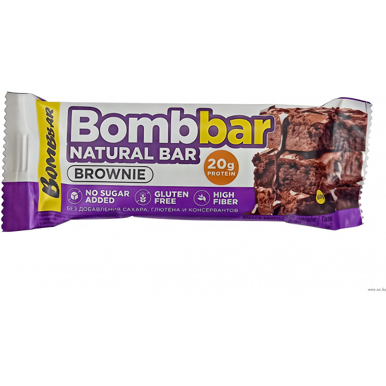 Бомббар Батончик неглазиров. Брауни 60 г