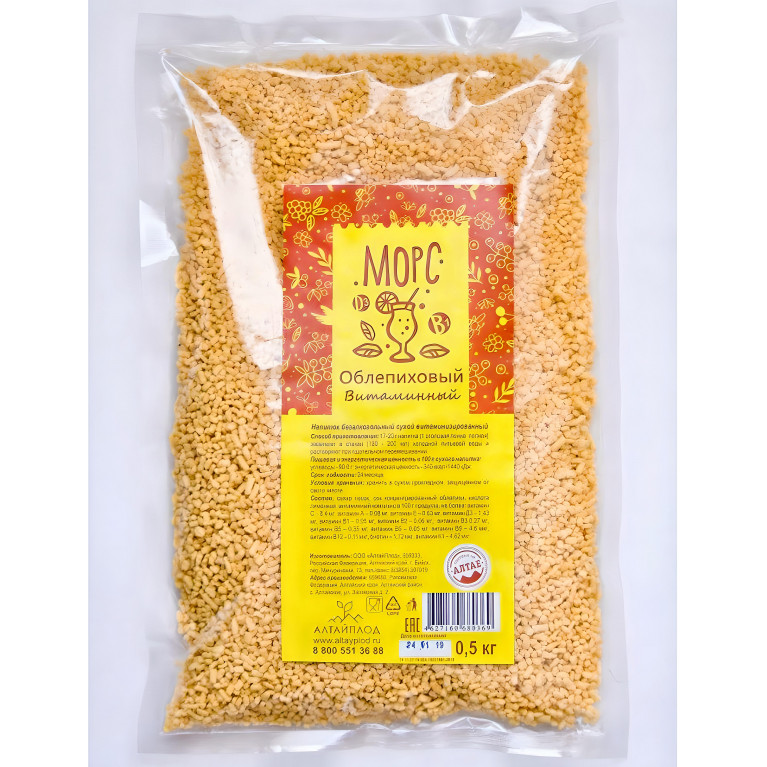 АлтайПлод Морс сухой витаминизированный Облепиховый дой-пак 140 г