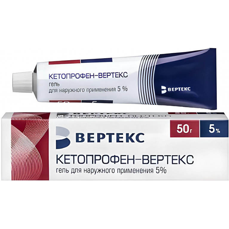 Кетопрофен-Вертекс гель для наружного применения 5% туба 50 г