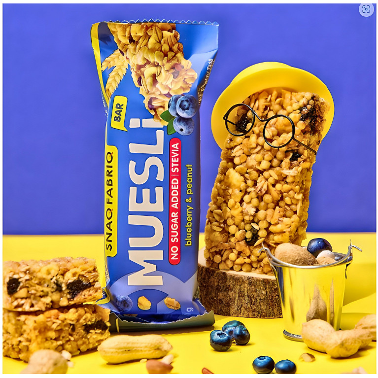 Снэк Фабрик Батончик мюсли Черника и арахис 40 г