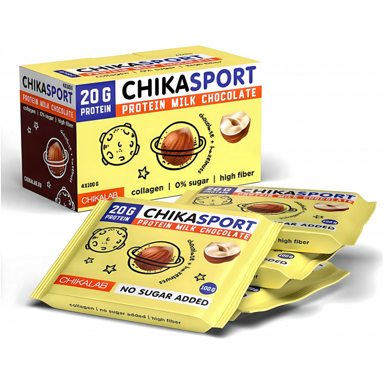 ЧикаЛаб Молочный шоколад с фундуком 100 гр. Фитнес Фуд ООО Россия