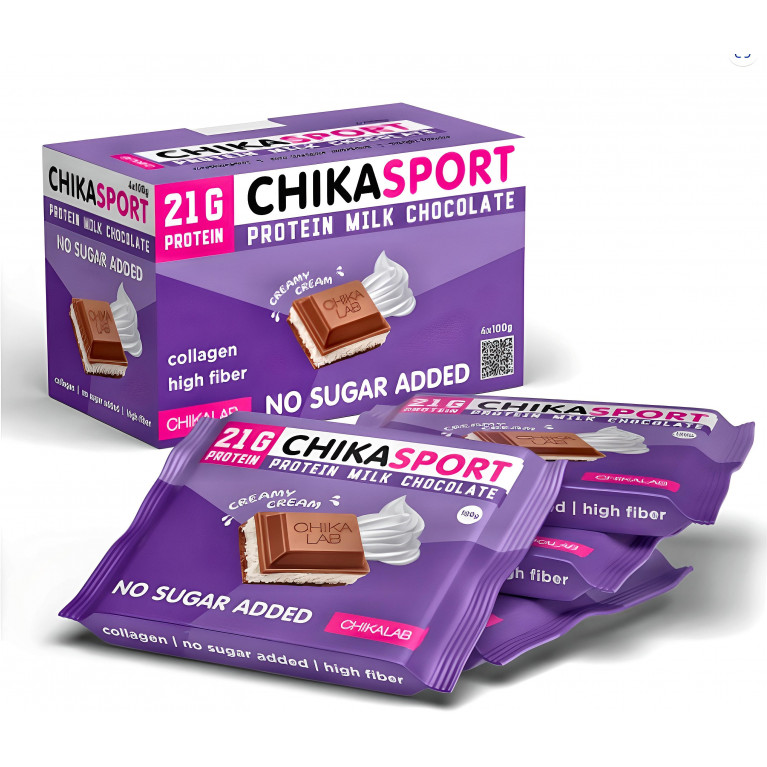 ЧикаЛаб Молочный шоколад со сливочной начинкой 100 гр. Фитнес Фуд ООО Россия