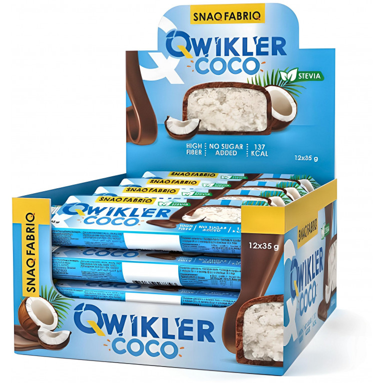Снэк Фабрик Квиклер Батончик глазиров. Кокос 35 г