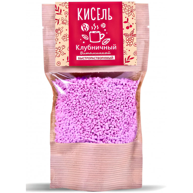 АлтайПлод Кисель сухой витаминизированный Клубничный 140г дой-пак