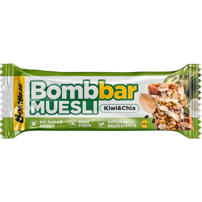 Бомббар Батончик неглазиров. мультизлаковый Киви-Чиа 45г