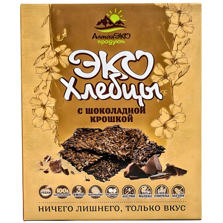 АлтайЭко Эко хлебцы С шоколадной крошкой 90г.