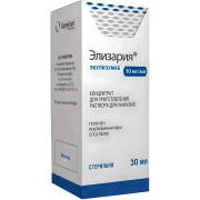 Элизария конц. для приг. р-ра для инф. 10 мг/мл 30 мл №1 (флакон) Элизария конц. для приг. р-ра для инф. 10 мг/мл 30 мл №1 (флакон)