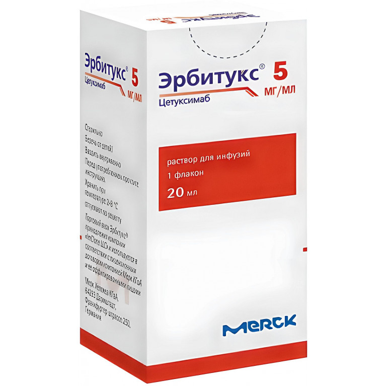 Эрбитукс р-р для инф. 5 мг/мл 20 мл №1 (флакон)
