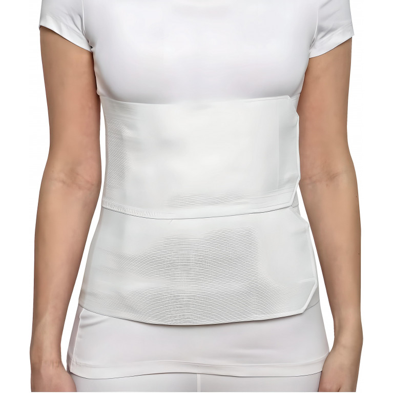 Крейт Бандаж послеоперационный на брюшную стенку Б-358 с 2 клапанами на липучке белый ( высота 28 см)