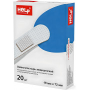 Хелп Лейкопластырь бактерицид. стер.кровоостан 19х72 мм №20