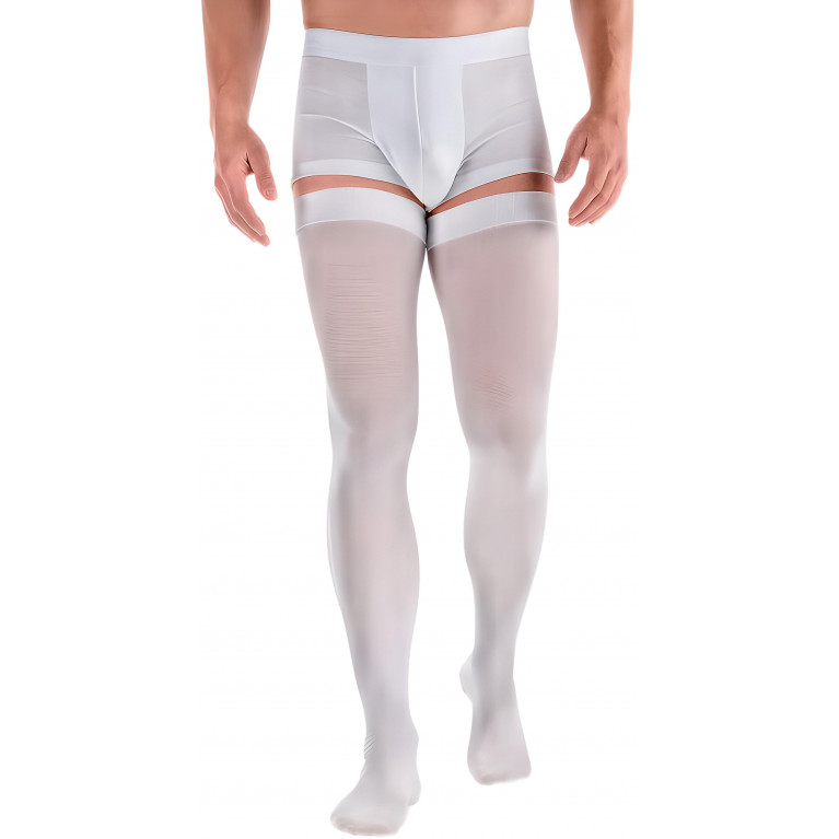 Интекс Элеганс Чулки антиэмболические 1 класс, широкое бедро, белые (АМЧ-EW-Э 1к)