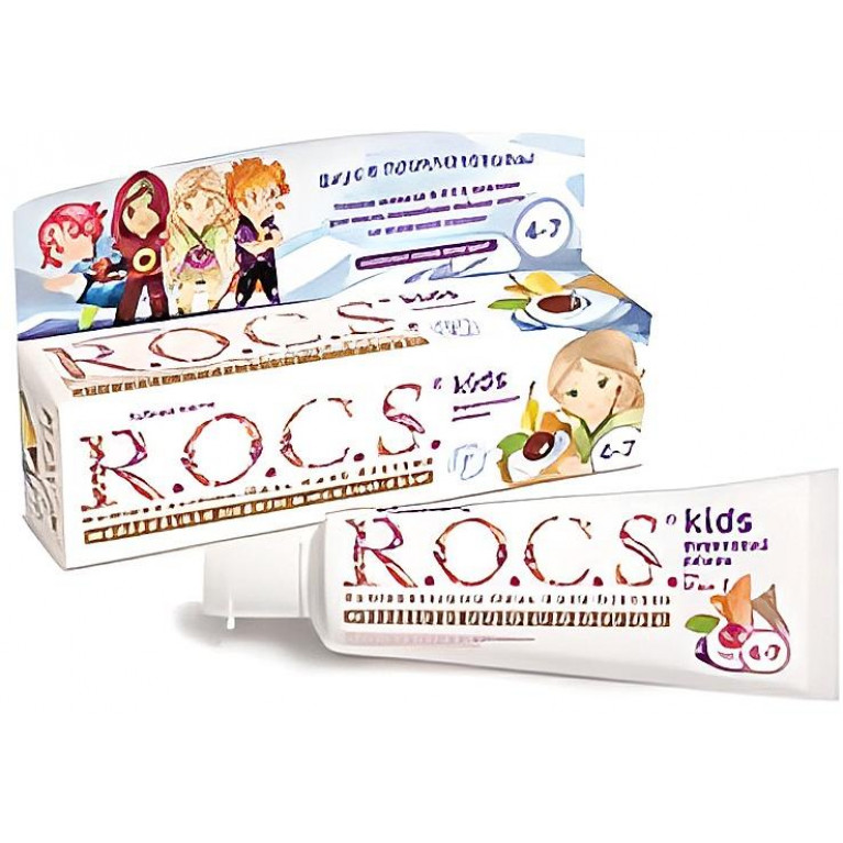 Рокс Кидс Зубная паста д/детей Фруктовый рожок (б/фтора) 3-7 лет 45 г