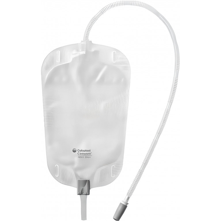 Колопласт Мочеприемник Конвин Секьюрити+ ножной со сливом, трубка 50 см, объем 500 мл №1 (5161)