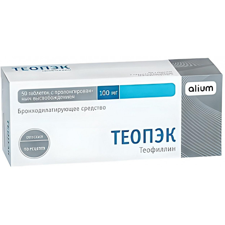 Теопэк таблетки с пролонгированным высвобождением 100 мг №50