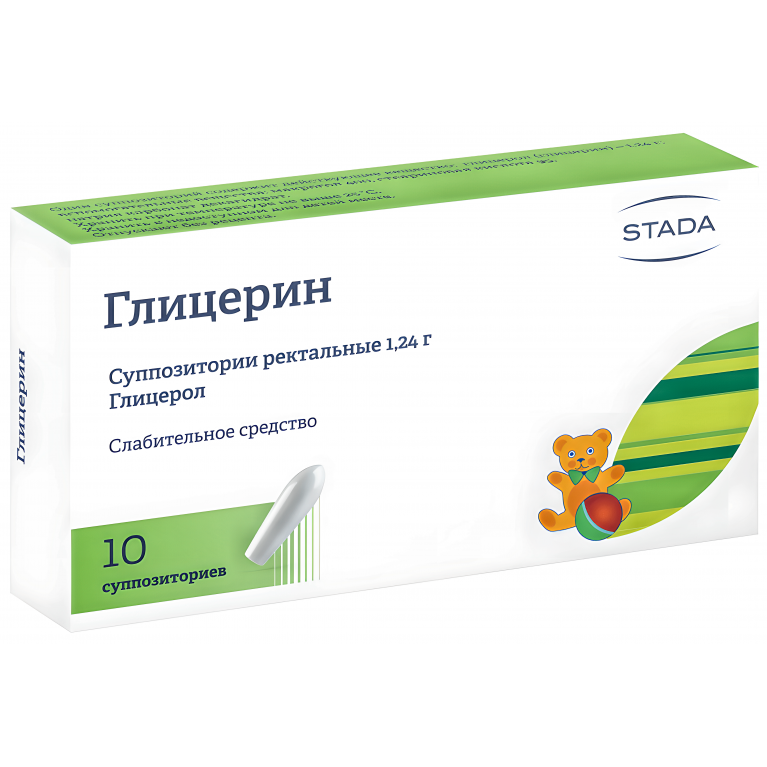 Глицерин суппозитории ректальные 1,24 г д/детей №10 