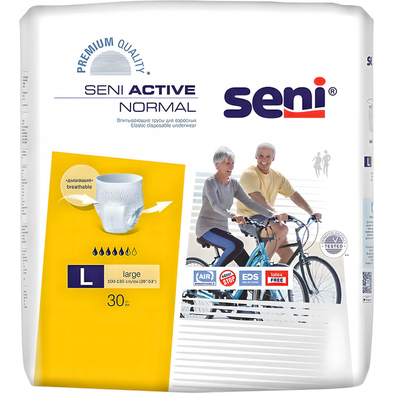 Сени Актив Нормал Лардж Подгузники-трусы для взрослых р.L (100-135см) (5,5кап) №30