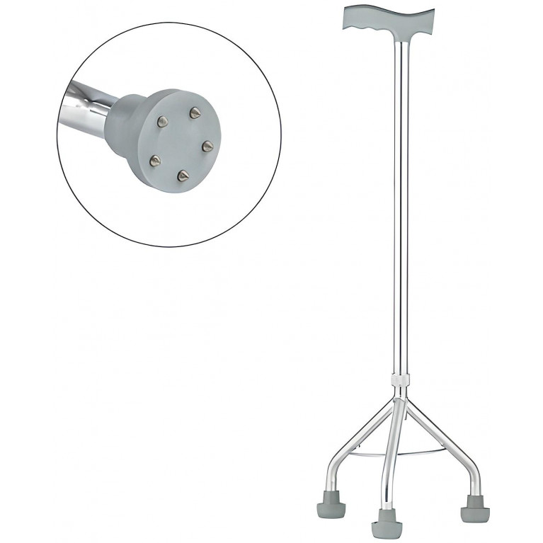 Трость регулируемая по высоте с 3-х упорной опорой с УПС белая Ortonica TM606 (Ортоника)