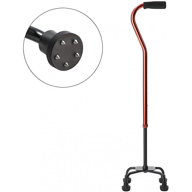 Трость регулируемая по высоте с 4-х упорной опорой с УПС бронза Ortonica TM608 (Ортоника)