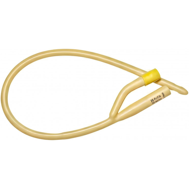 Катетер Фолея стерильный 2-х ходовой латексный с силиконовым покрытием CH20 баллон 30 мл №10